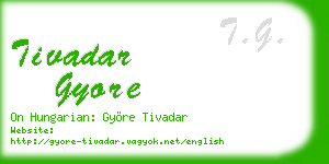 tivadar gyore business card