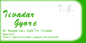 tivadar gyore business card